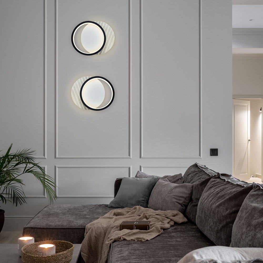 настенный светильник led4u l7320-2 bk