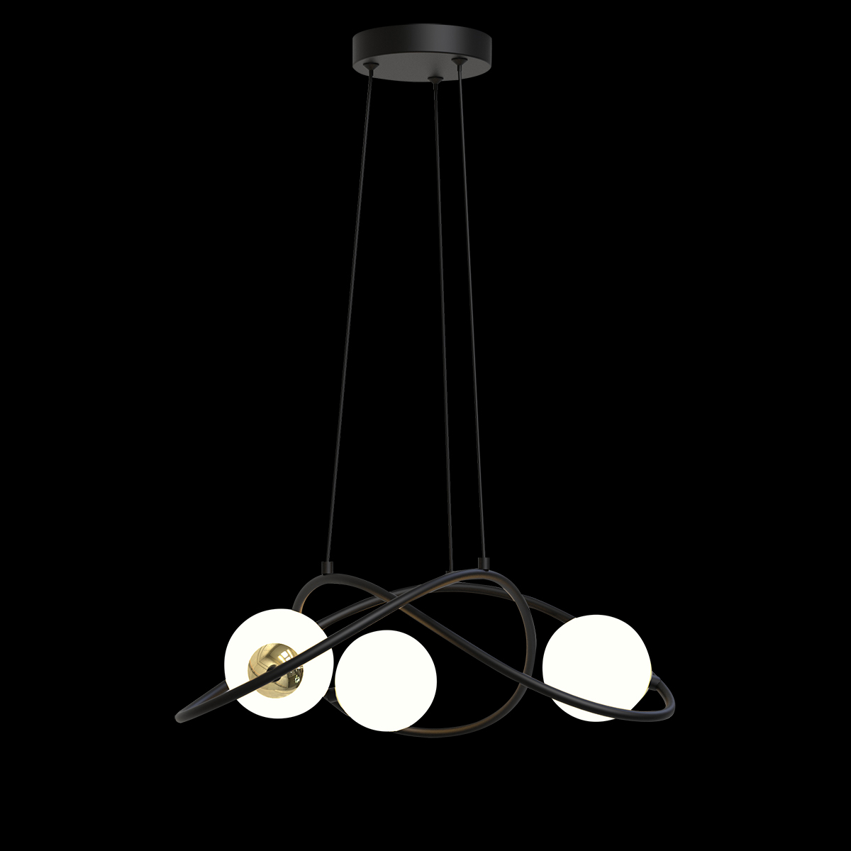 подвесная люстра delight collection p0691-3a black