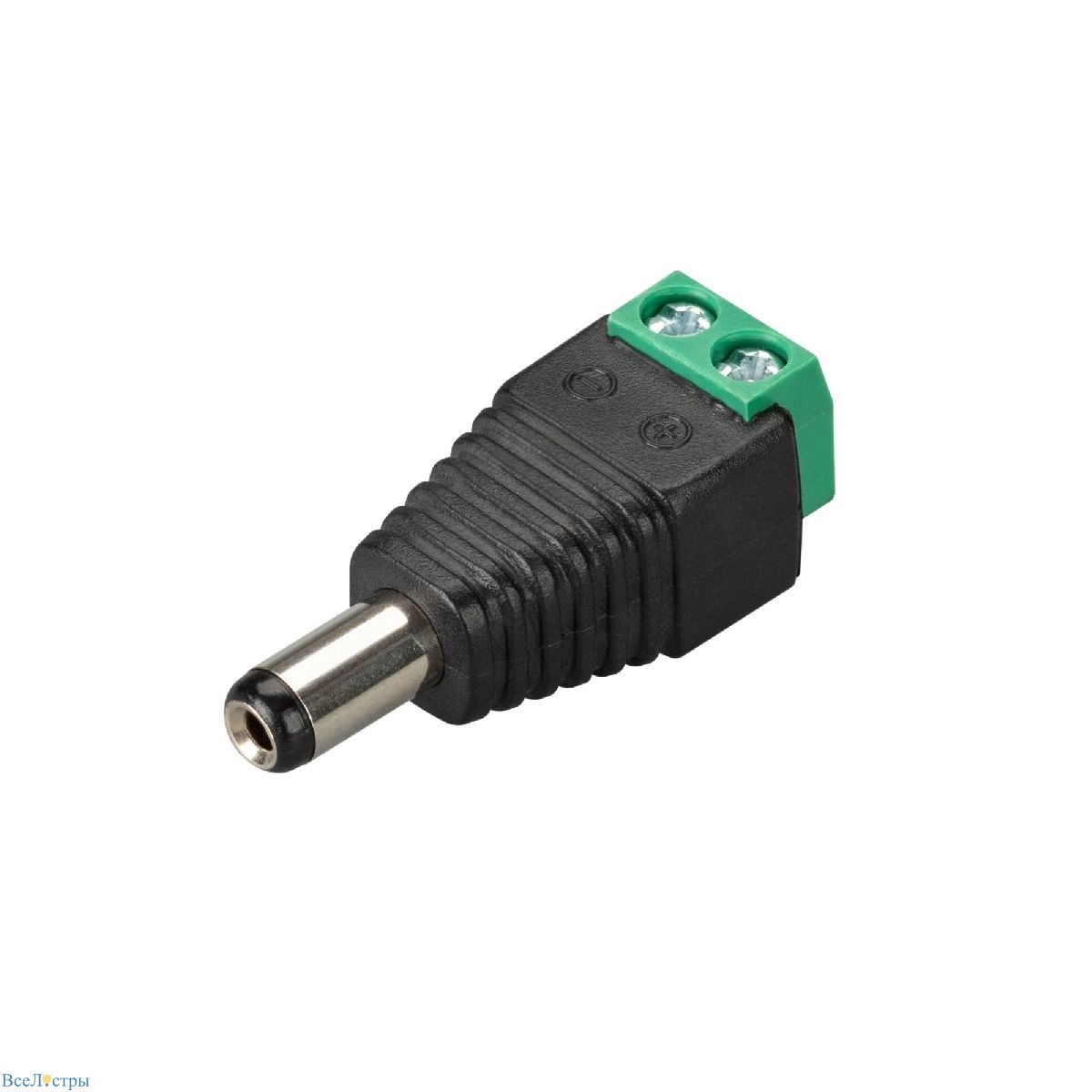 коннектор arlight terminal-mono-2pin-m (jack 5.5) 019218(1)