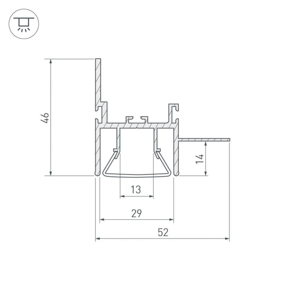 профиль arlight foled-wall-2000 023865
