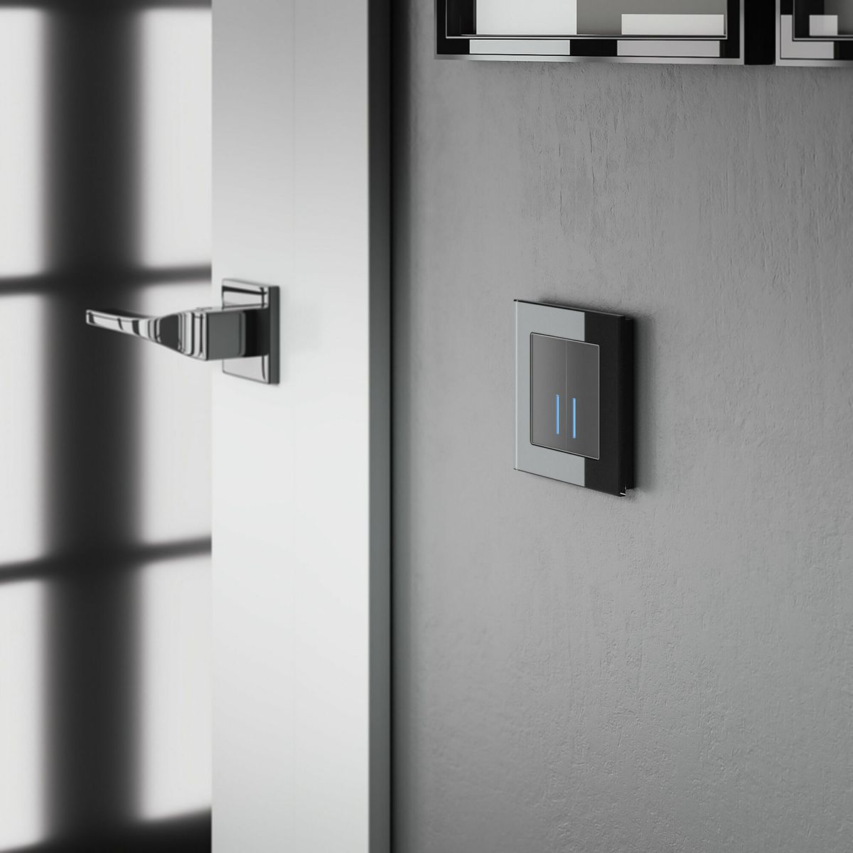 сенсорный выключатель двухклавишный с подсветкой werkel 4690389179570 w4520008