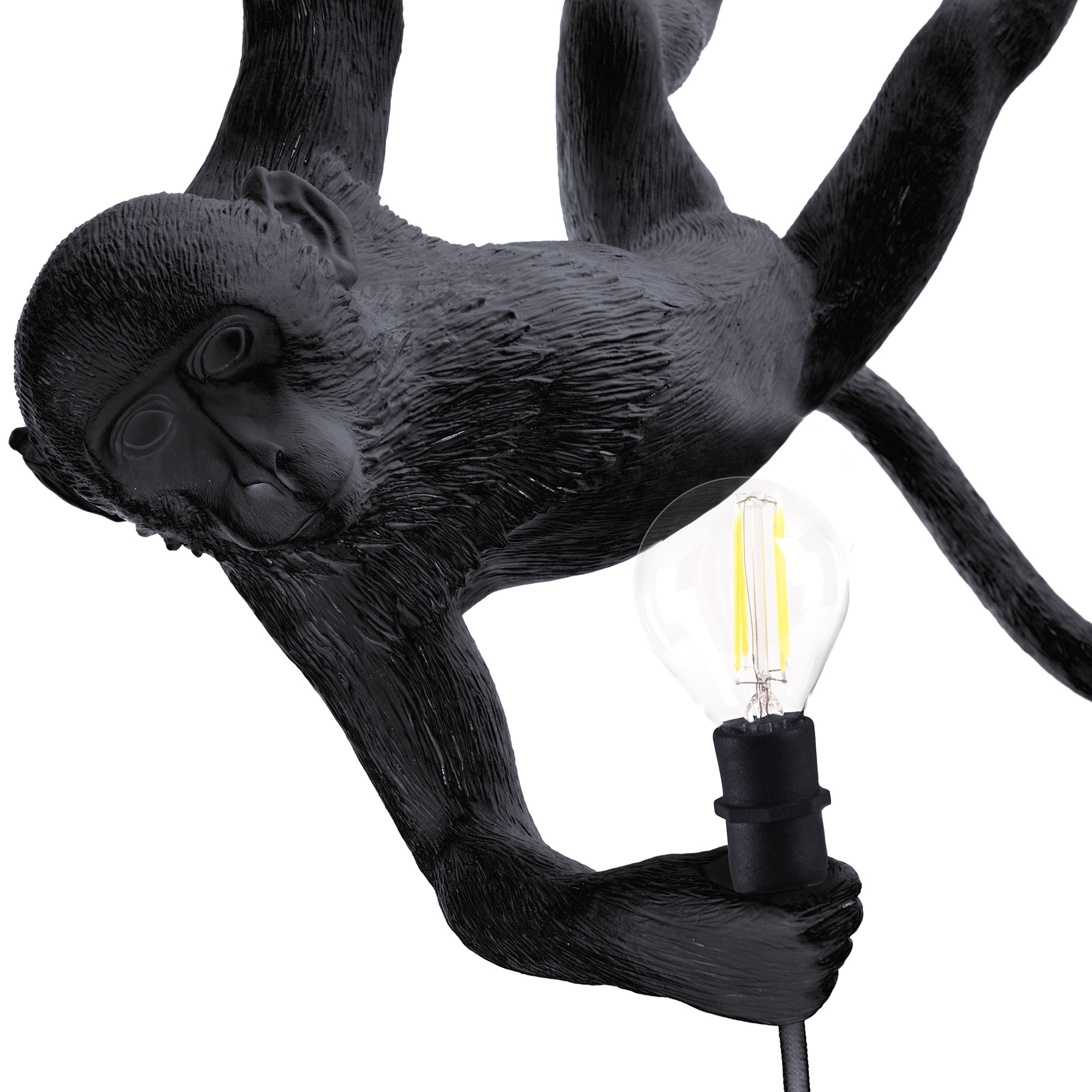 подвесной светильник the monkey lamp swing black seletti