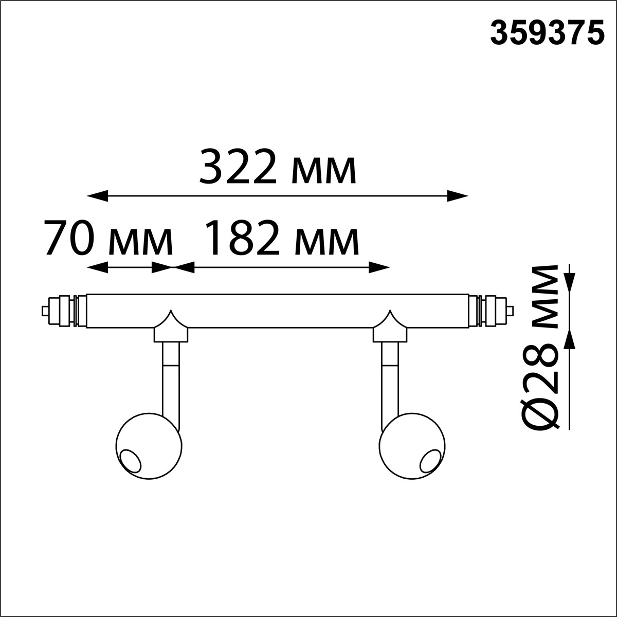 модульный светодиодный светильник novotech konst glat 359375