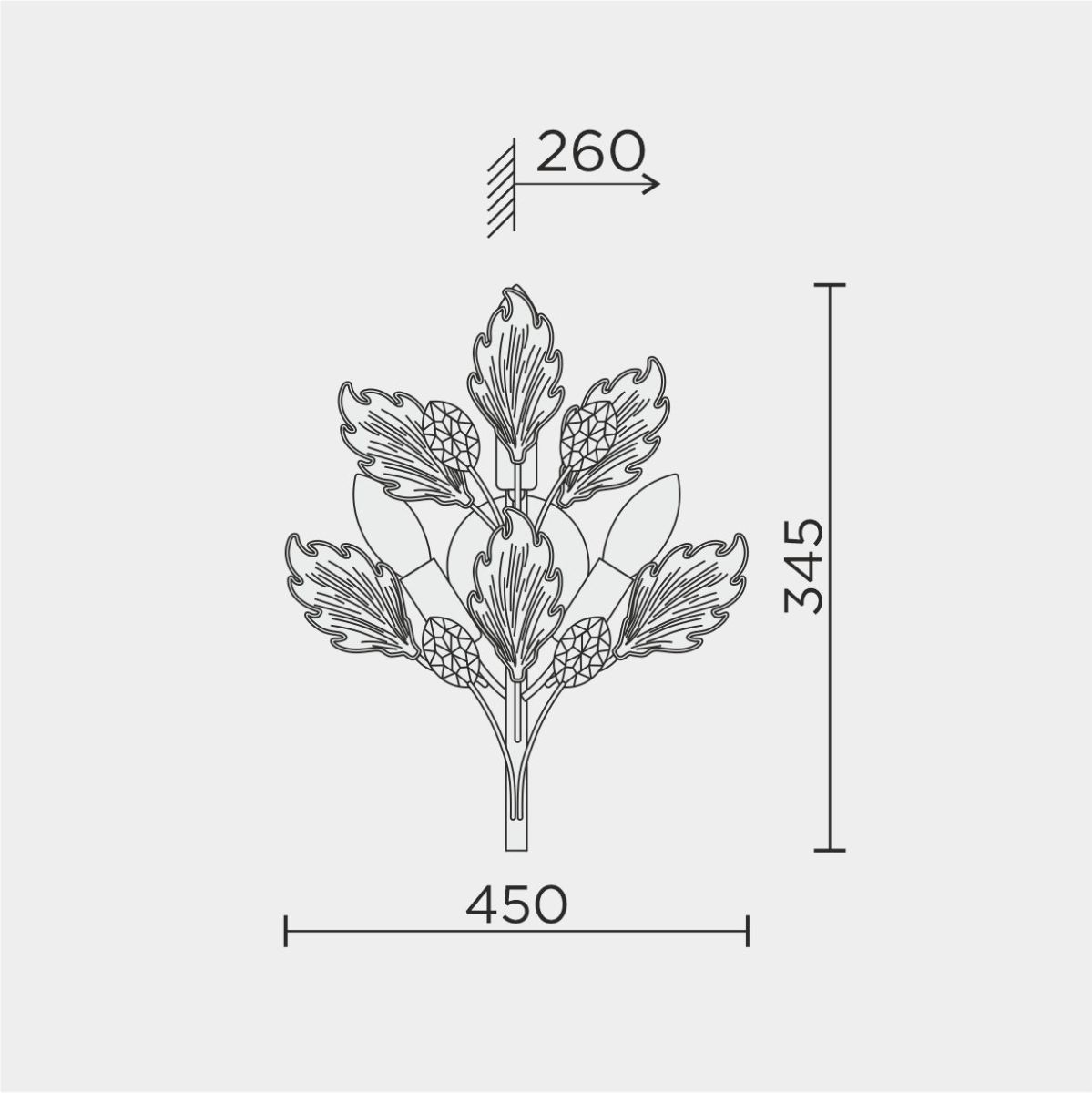 настенный светильник modelux ml.6869.450 cr