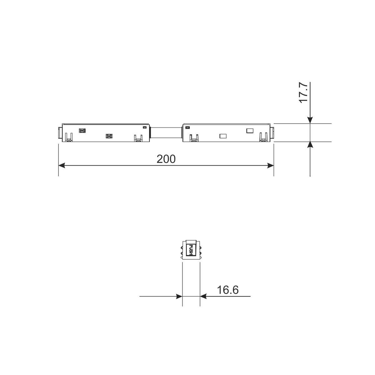 коннектор прямой elektrostandard slim magnetic 85096/00 a061246