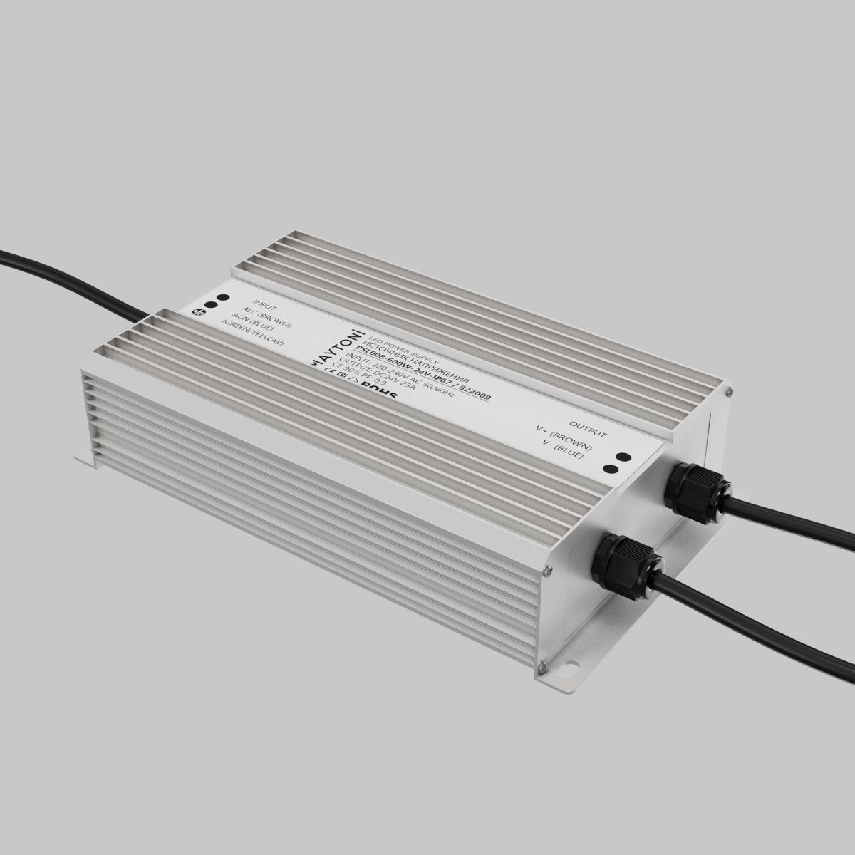 блок питания maytoni led strip psl008 24в 600вт ip67 822009