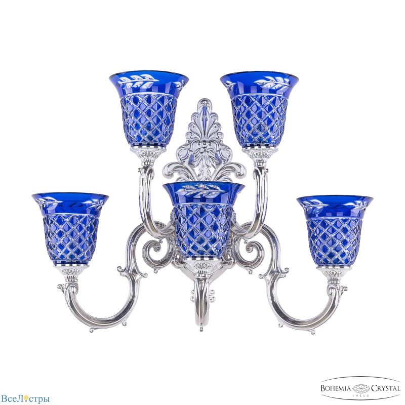 бра bohemia ivele crystal verona 7203b15/3+2/210 nw p2 u clear-blue/h-1j