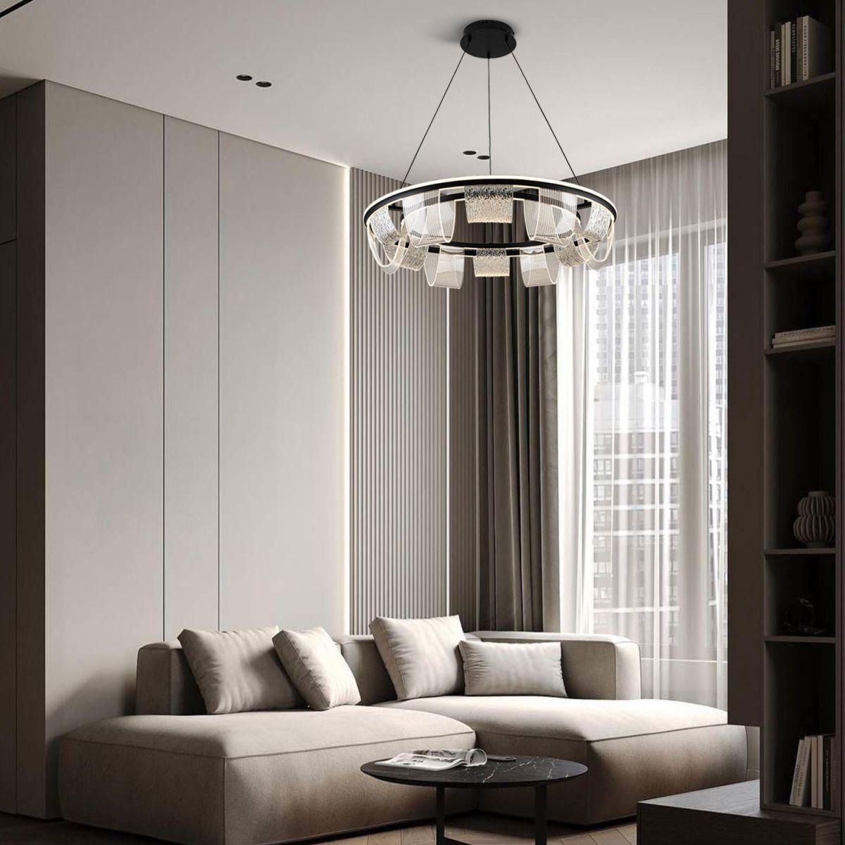 подвесная люстра led4u l7706-800 bk