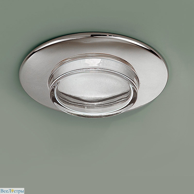встраиваемый светильник sd 505 chrome/crystal leucos