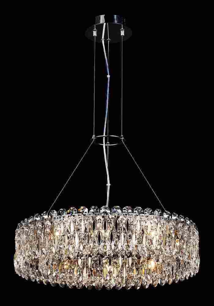 подвесной светильник crystal lux lirica sp10 d610 chrome/gold-transparent