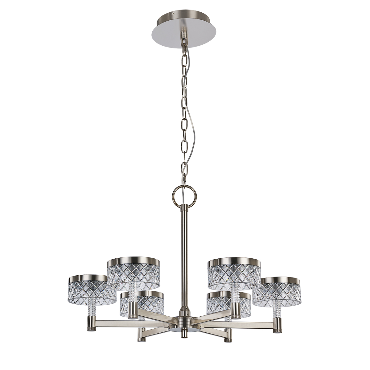 люстра diamond cut md21020075-6a satin nickel delight collection
