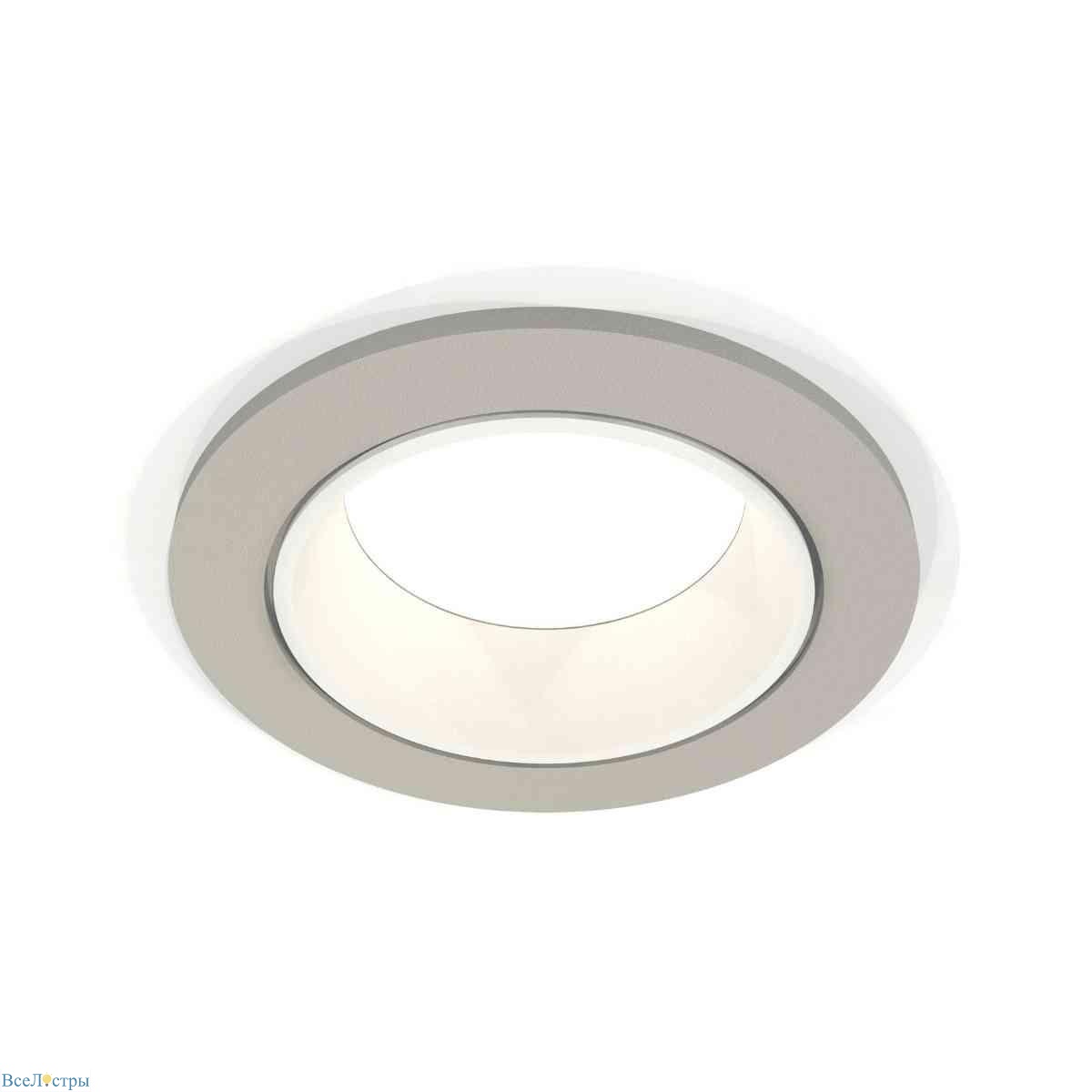 комплект встраиваемого светильника ambrella light techno spot xc6514001 sgr/swh серый песок/белый песок (c6514, n6110)