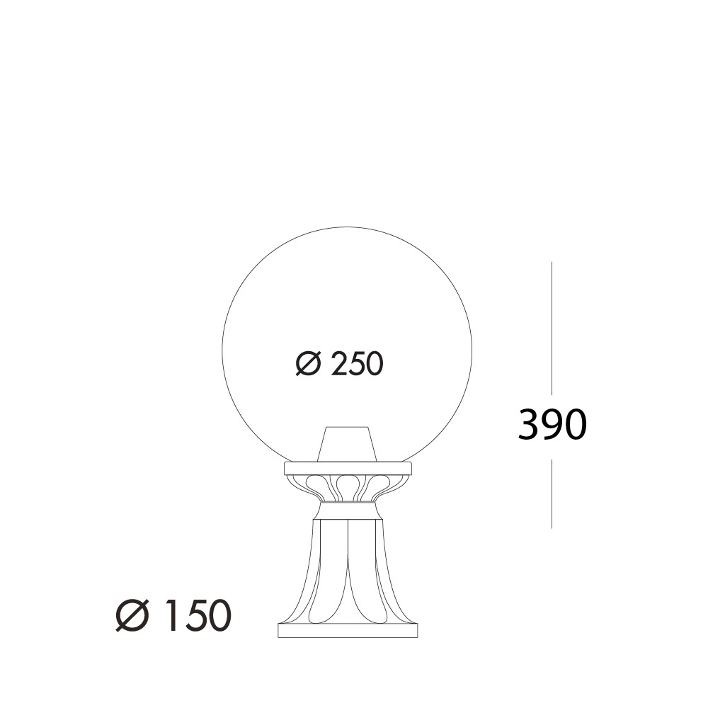 уличный светильник fumagalli minilot/g250 g25.111.000.aze27