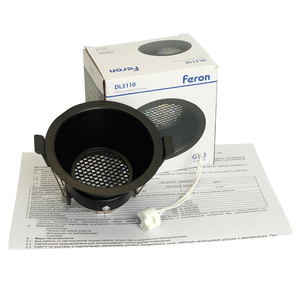 встраиваемый светильник feron dl3110 51341