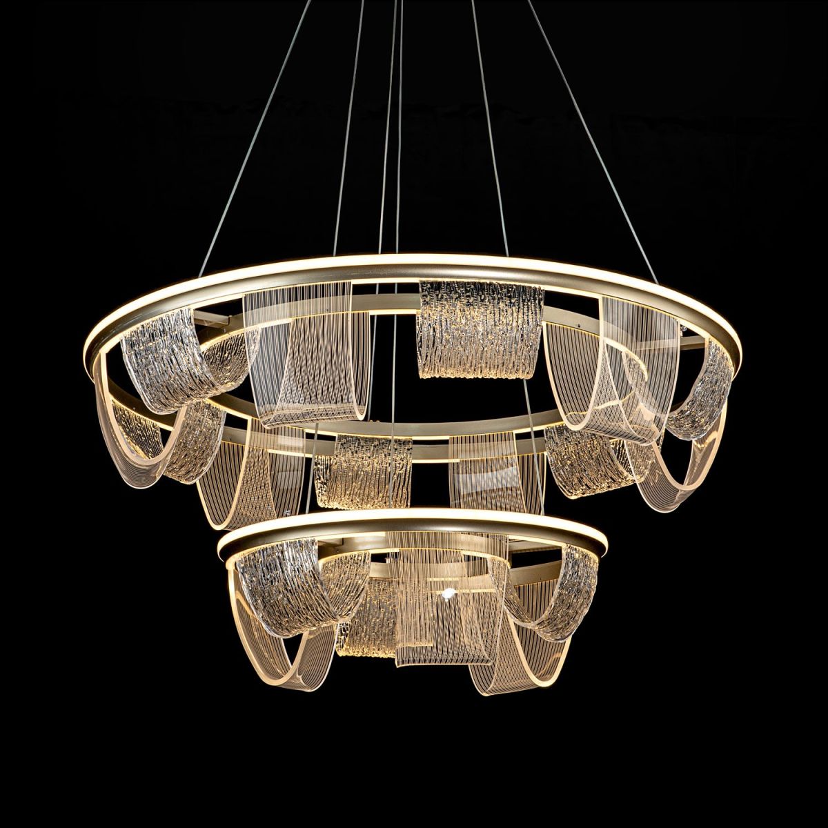 подвесная люстра led4u l7706-800-460 gd