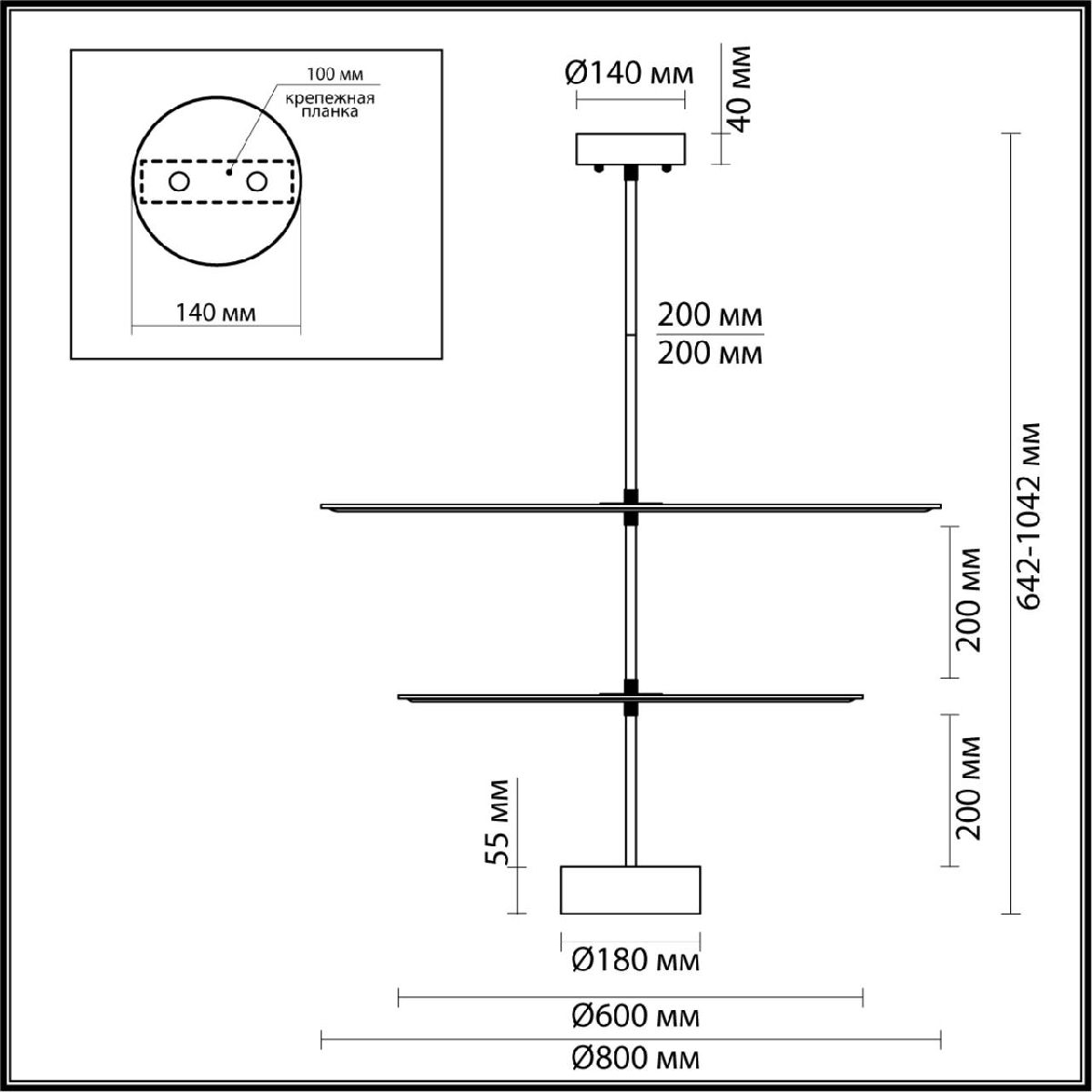 подвесной светильник odeon light felt 7035/20ca