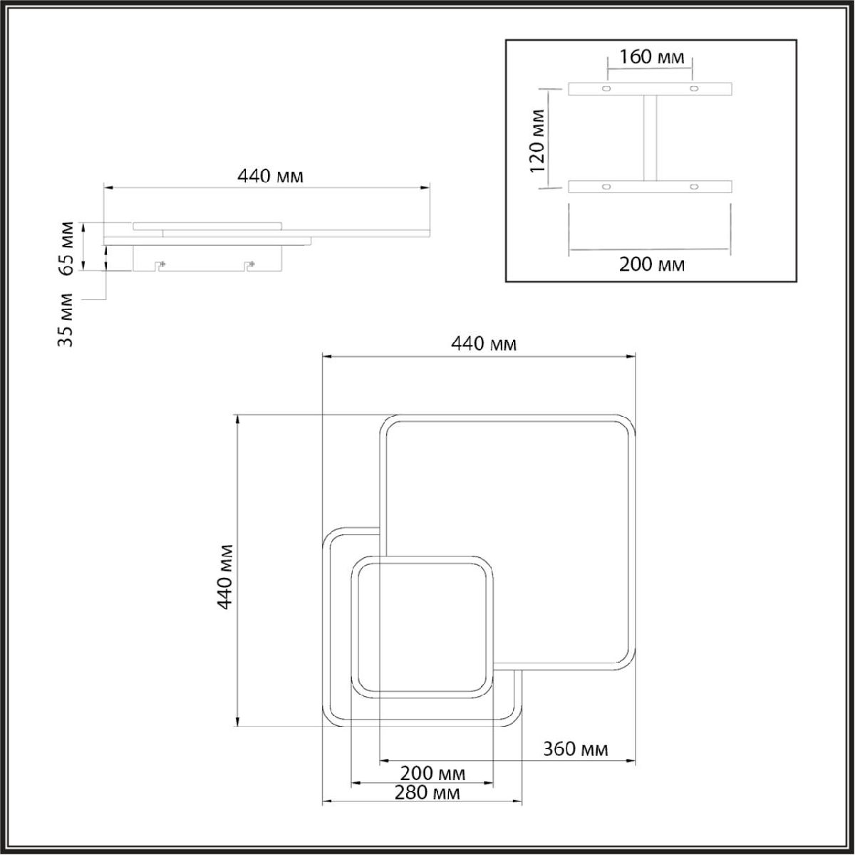 потолочный светильник sonex pine 7737/60l