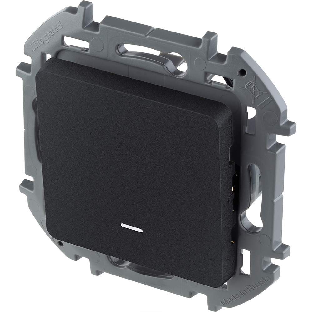 выключатель одноклавишный с подсветкой/индикацией legrand inspiria 673613