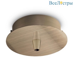 Rosone Metallo 1 Luce Ottone Brunito