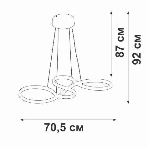 подвесная люстра vitaluce v3892-1/1s