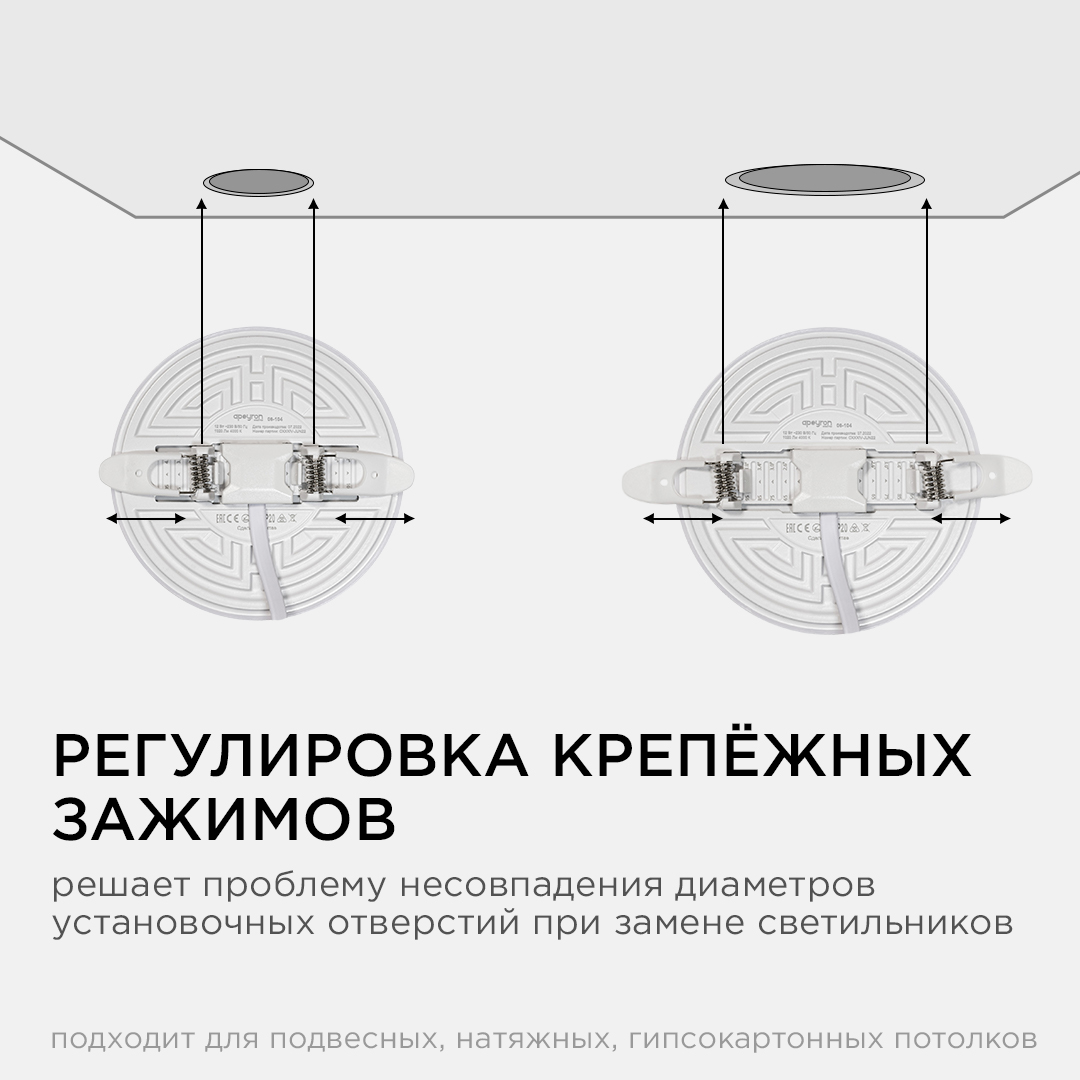 встраиваемая светодиодная панель безрамочная apeyron flp 06-104