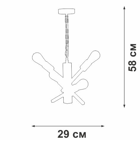подвесная люстра vitaluce v3009-1/4