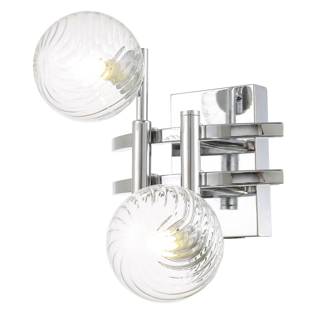бра crystal lux luxury ap2 chrome