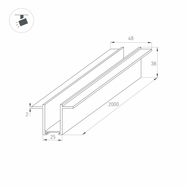шинопровод arlight mag-2538 033244