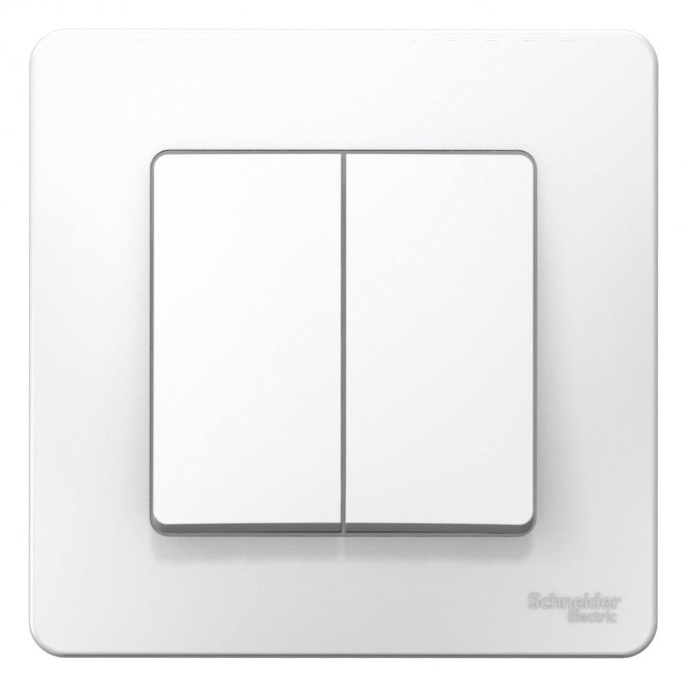 выключатель 2-клавишный 10а systeme electric blanca внутр blnvs010501