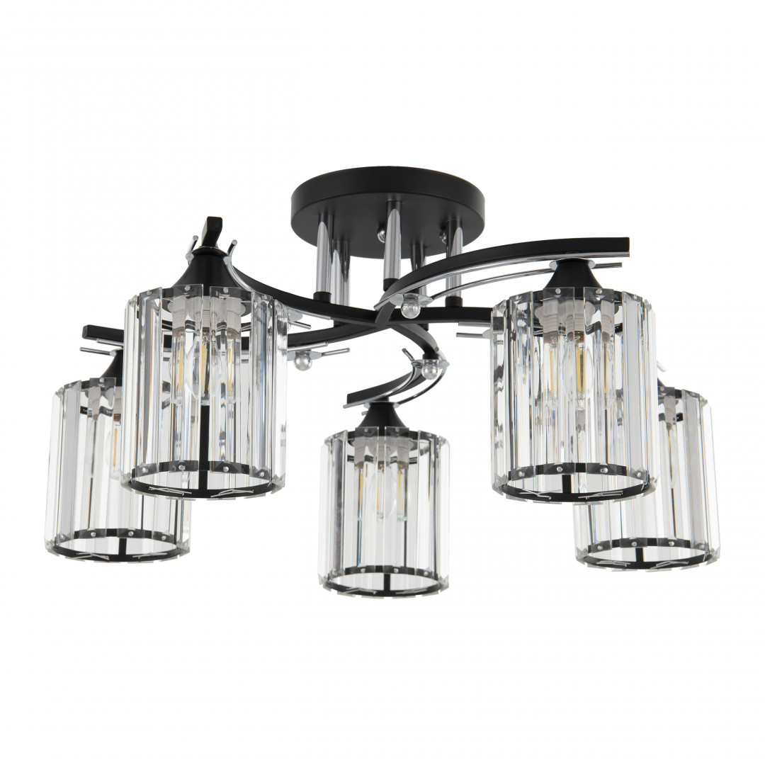 потолочная люстра arte milano amalfi 327103/5 bk+cr
