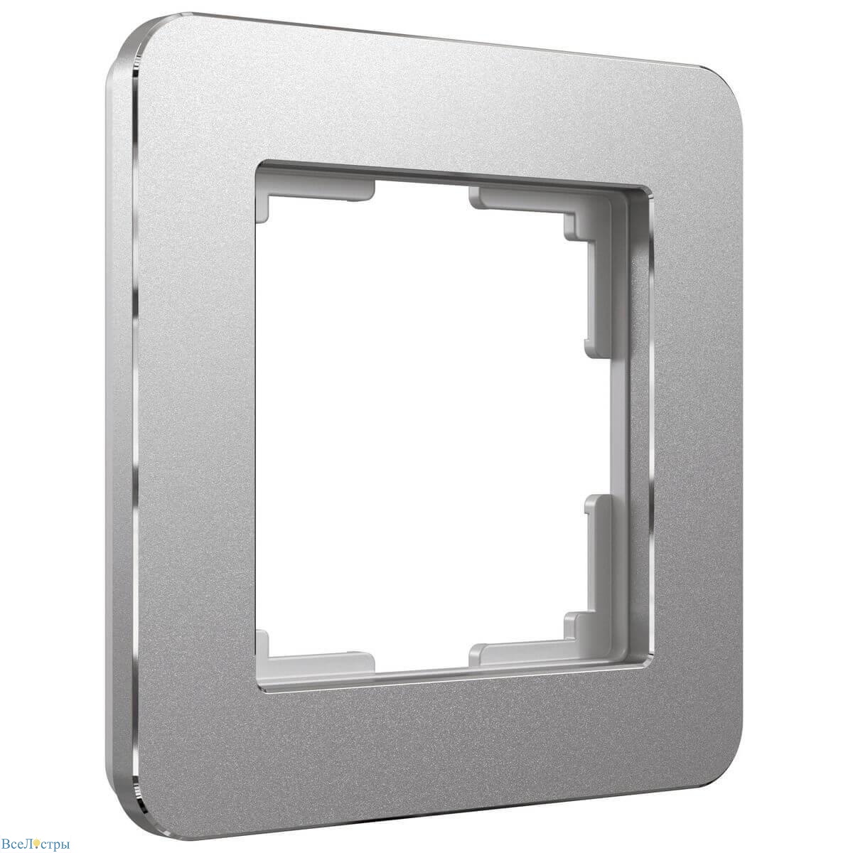 рамка werkel platinum на 1 пост алюминий w0012606 4690389184413