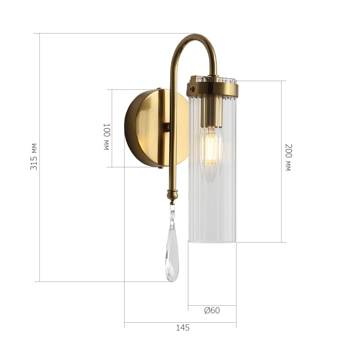 бра st luce люминера sl1401.301.01