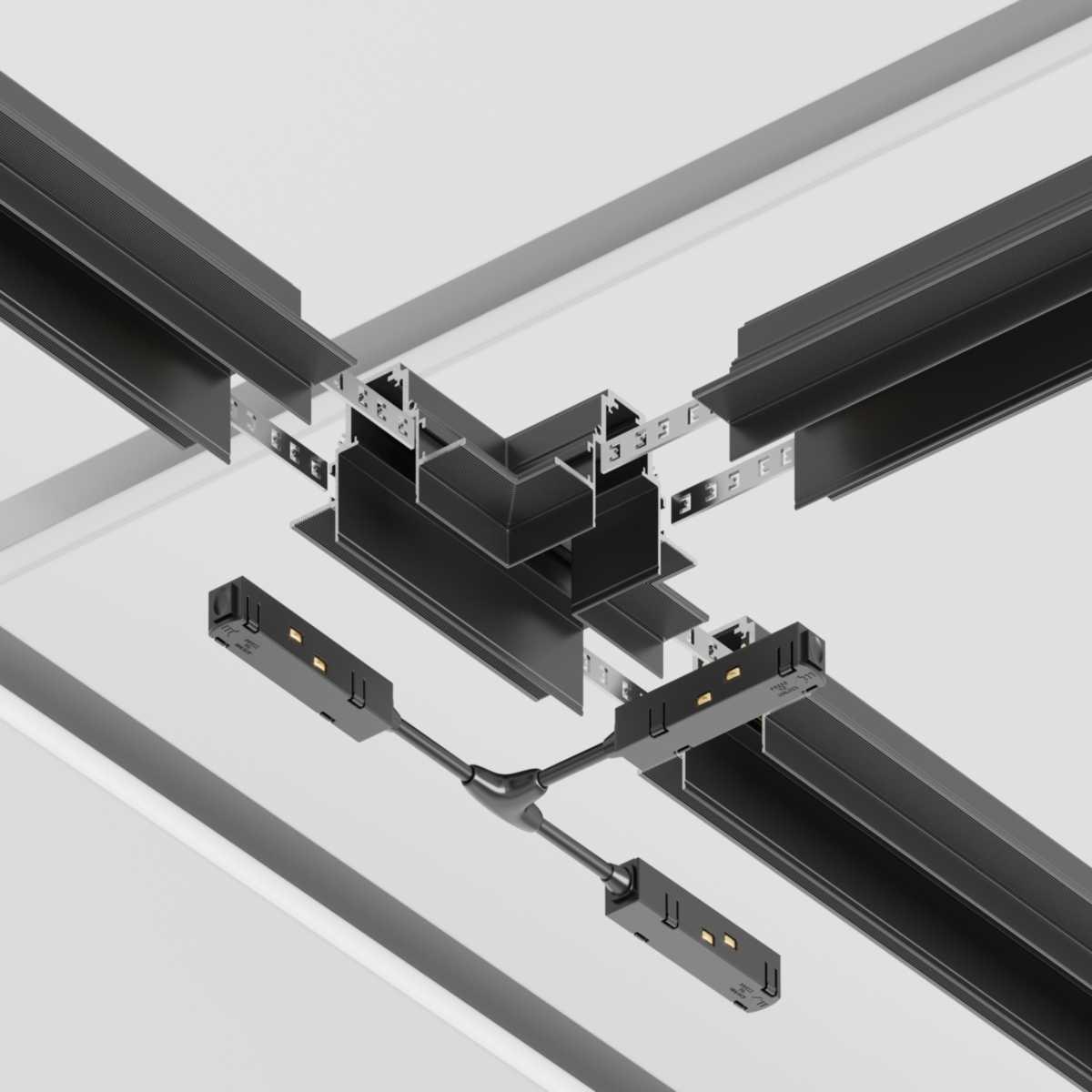 коннектор питания t-образный maytoni technical gravity tra004cwt-22b
