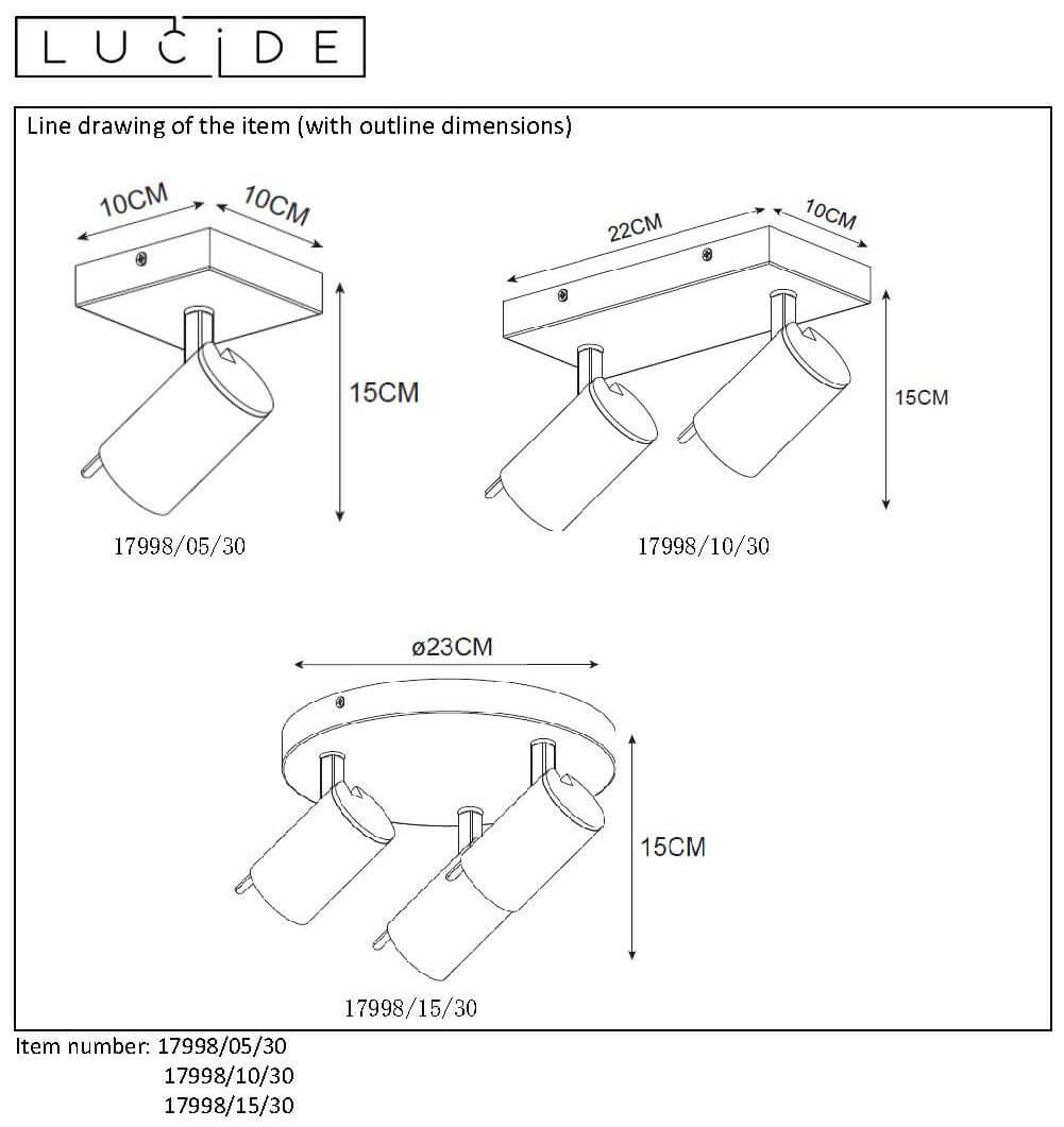 спот lucide grony 17998/05/30