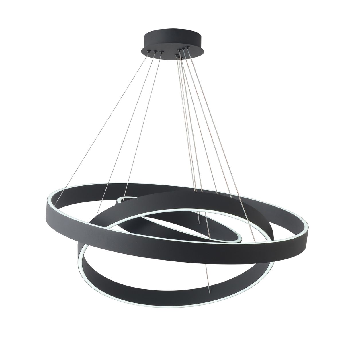 подвесная люстра crystal lux tron sp158w led black
