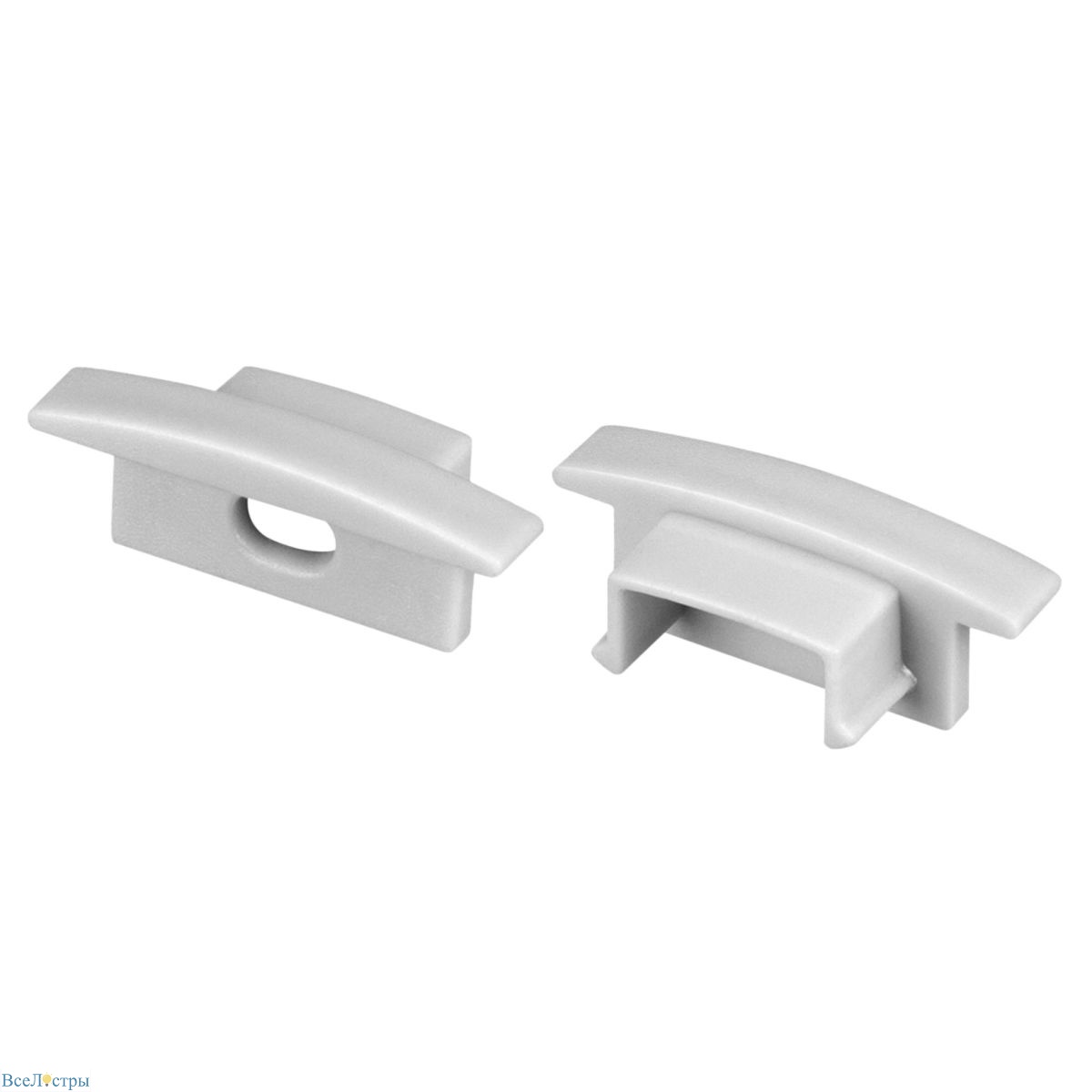 заглушка arlight line-2308-f silver с отверстием 054383