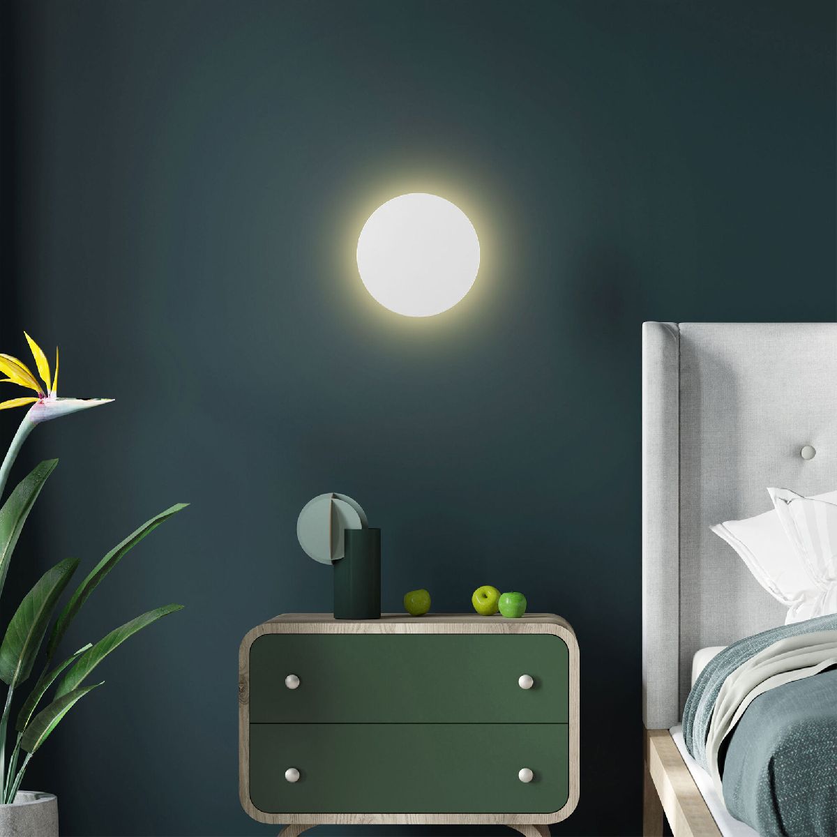 настенный светильник tk lighting 6009 luna white a065353