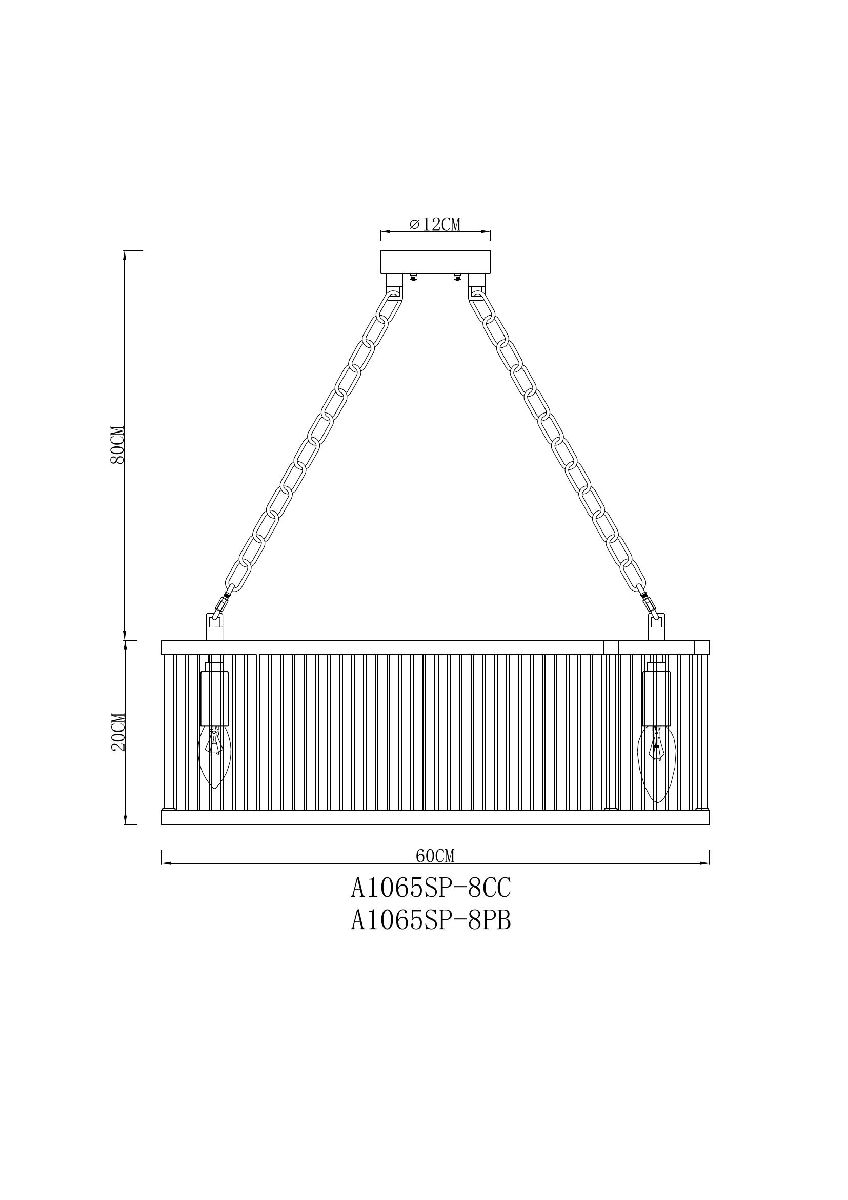 подвесная люстра arte lamp anetta a1065sp-8cc