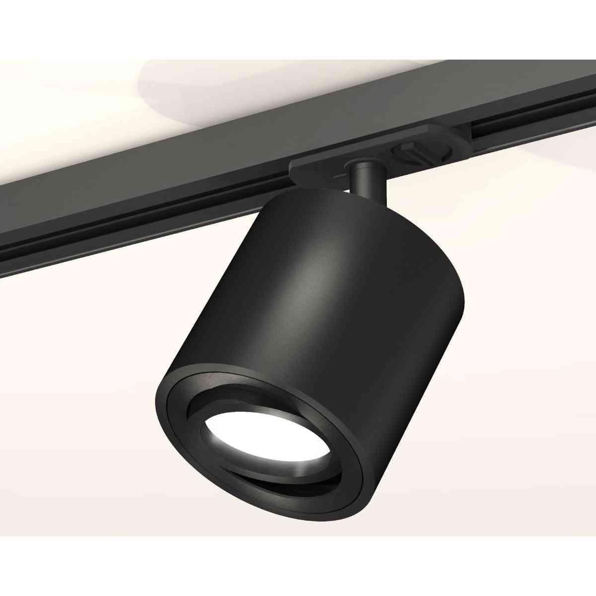 комплект трекового светильника ambrella light track system xt7532020 sbk/pbk черный песок/черный полированный (a2537, c7532, n7002)