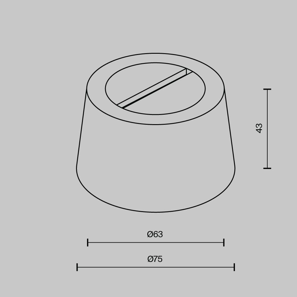 чаша с коннектором питания maytoni technical pendant system parity tra130rsc-1b