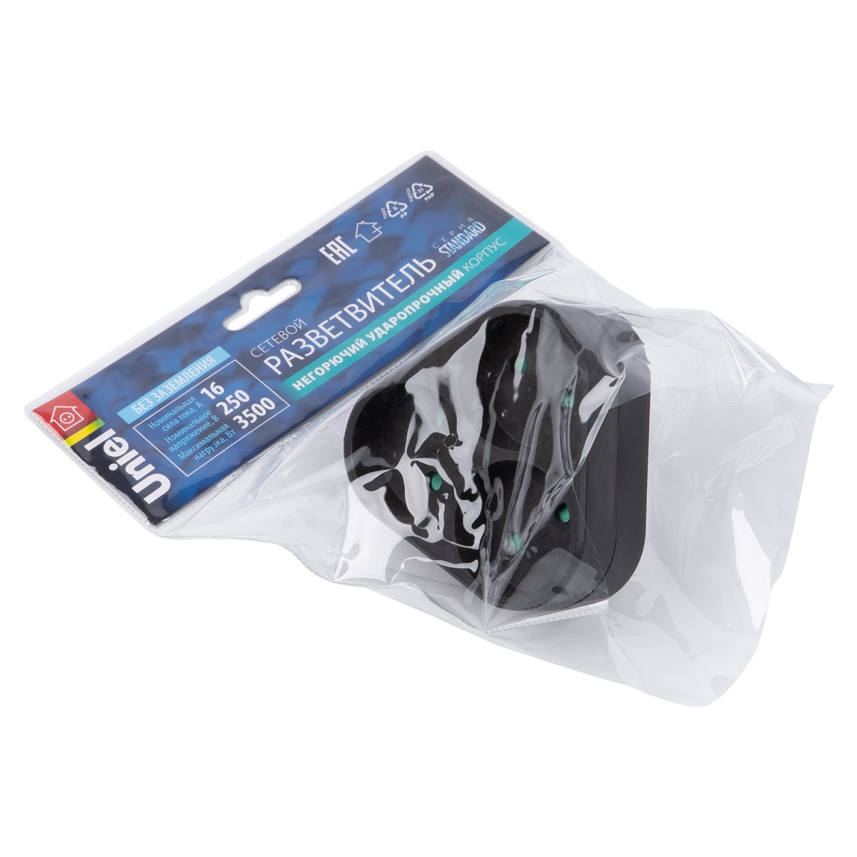 сетевой разветвитель uniel s-es3-16f black ul-00011238