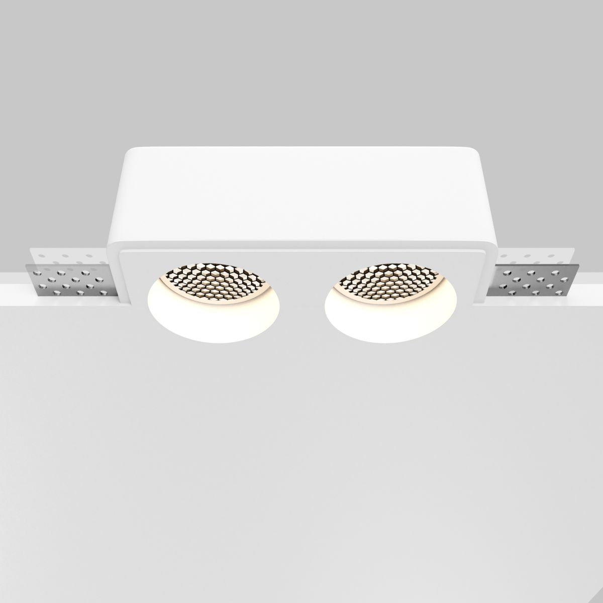 встраиваемый светильник maytoni gyps modern dl123-gu10-02-w