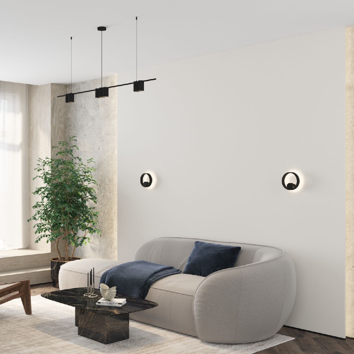 настенный светильник denkirs orbit dk5060-bk