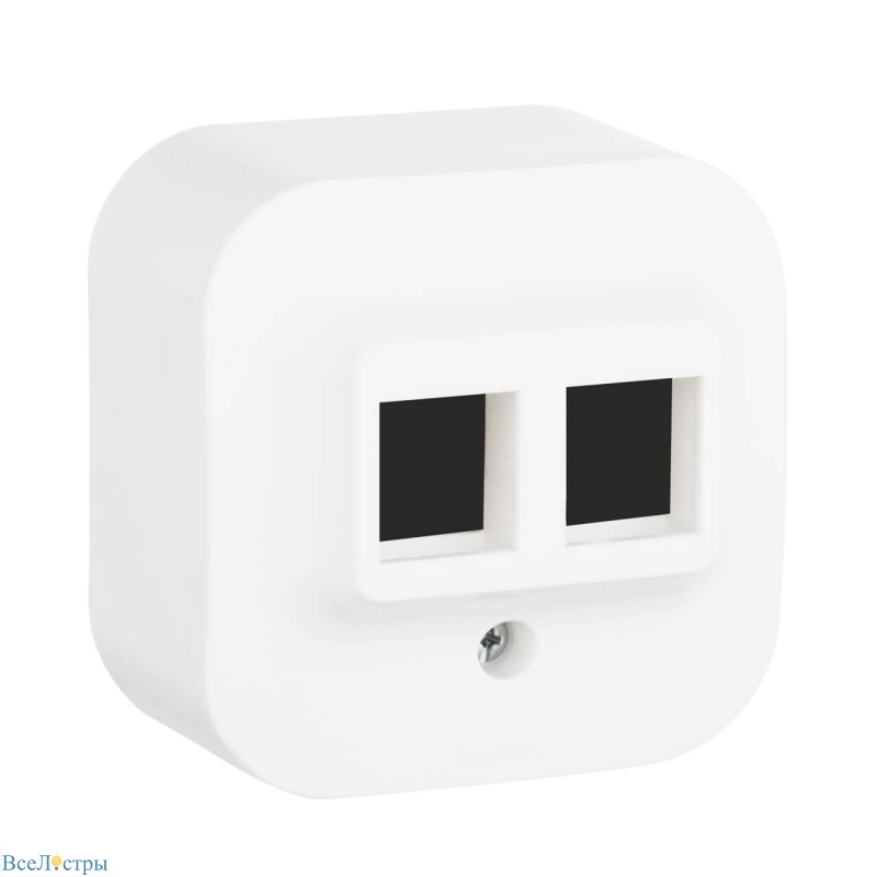 адаптер для розетки 2хrj45 legrand quteo keystone белый 782226