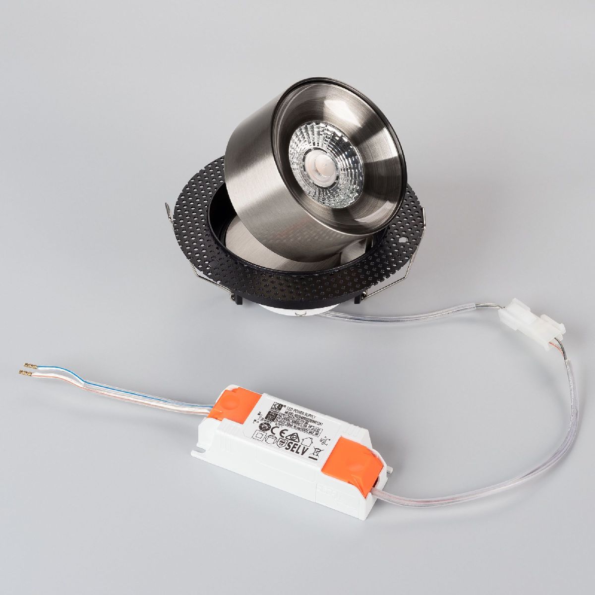 встраиваемый спот arlight sp-plurio-built-trimless-r120-9w warm3000 (bk-ni, 36 deg, 230v) 038063