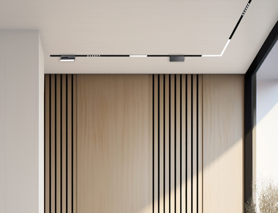 трековый магнитный светильник italline atom it012-5022 black 3000k