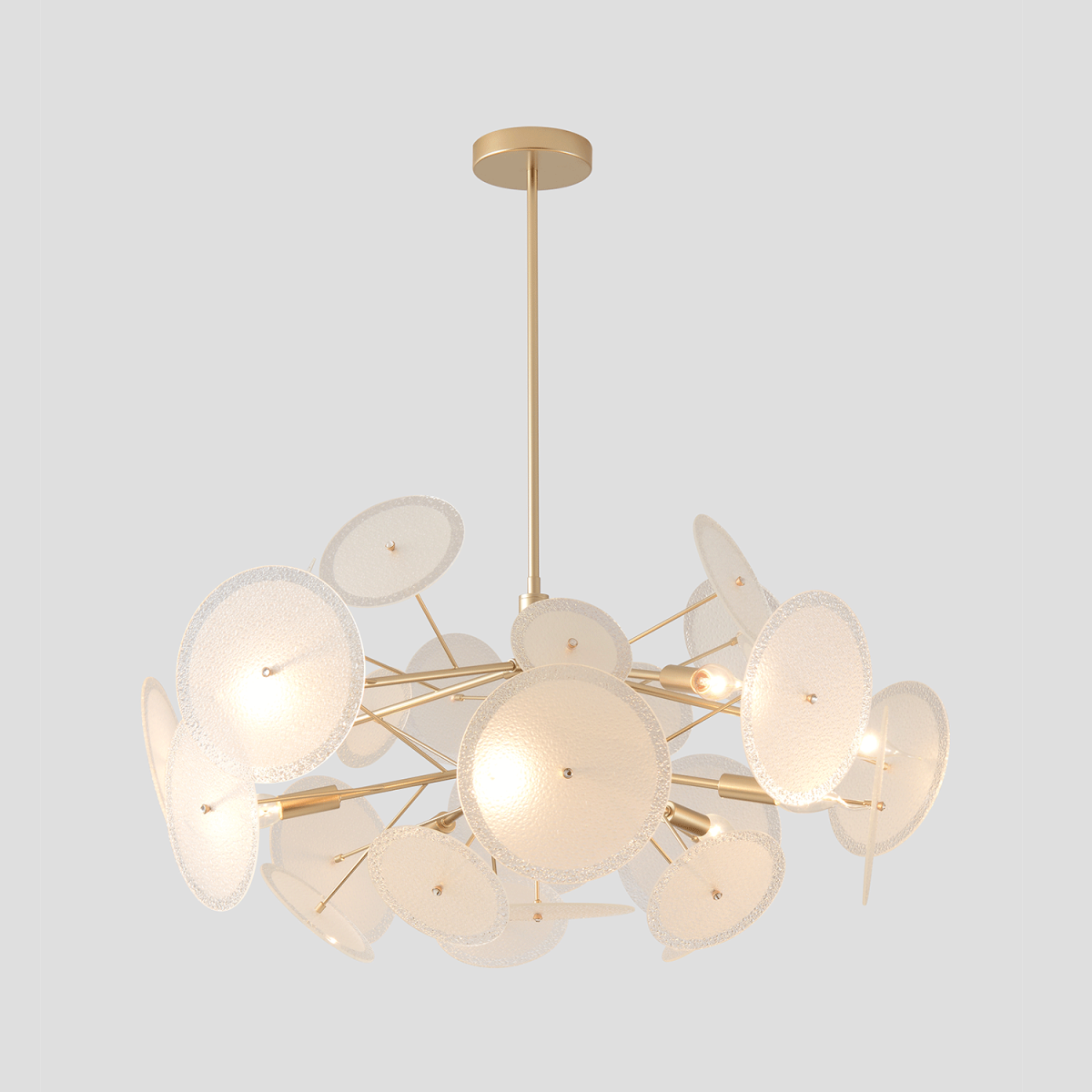 люстра на штанге crystal lux dandelion sp10 gold