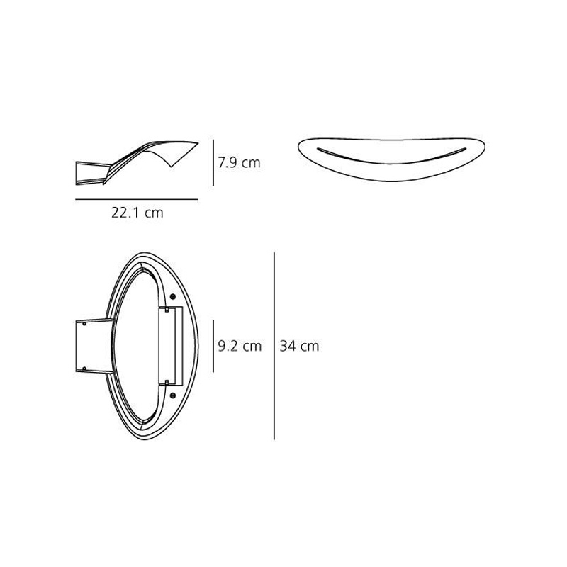 настенный светильник 0916040a mesmeri artemide