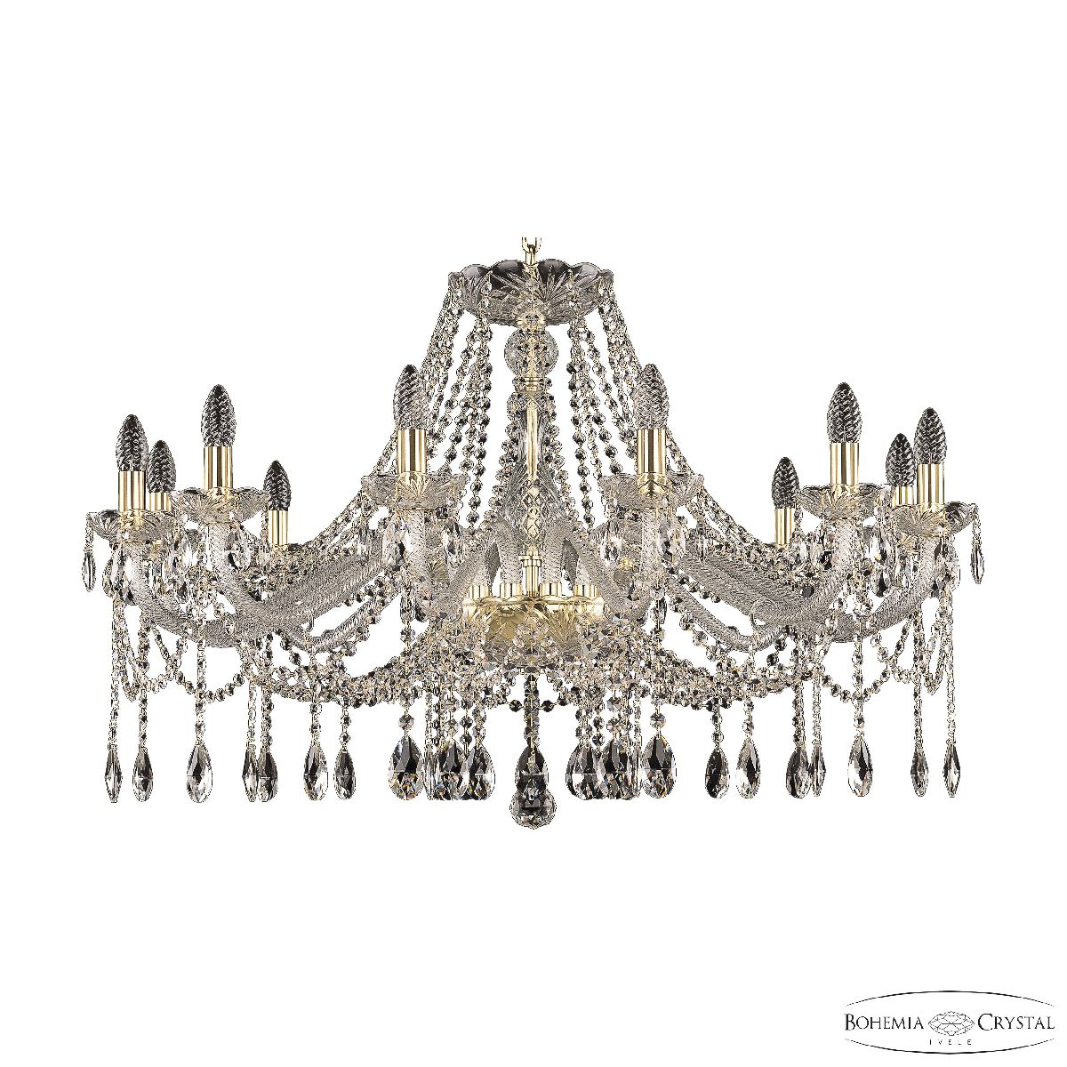 подвесная люстра bohemia ivele crystal 107/12/360 g