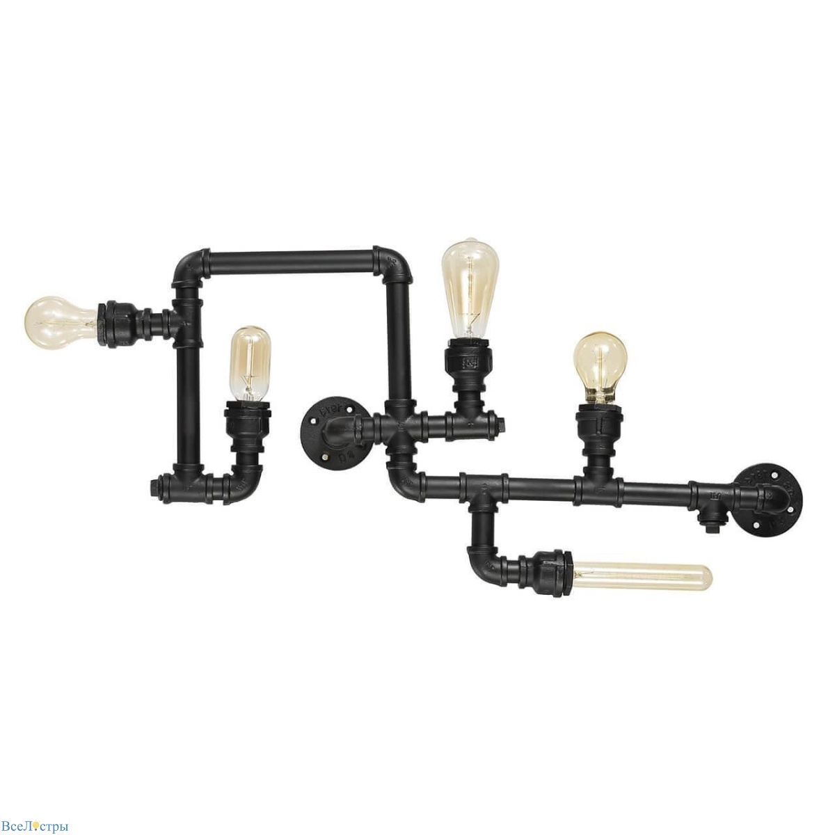 накладной светильник ideal lux plumber plumber pl5 nero